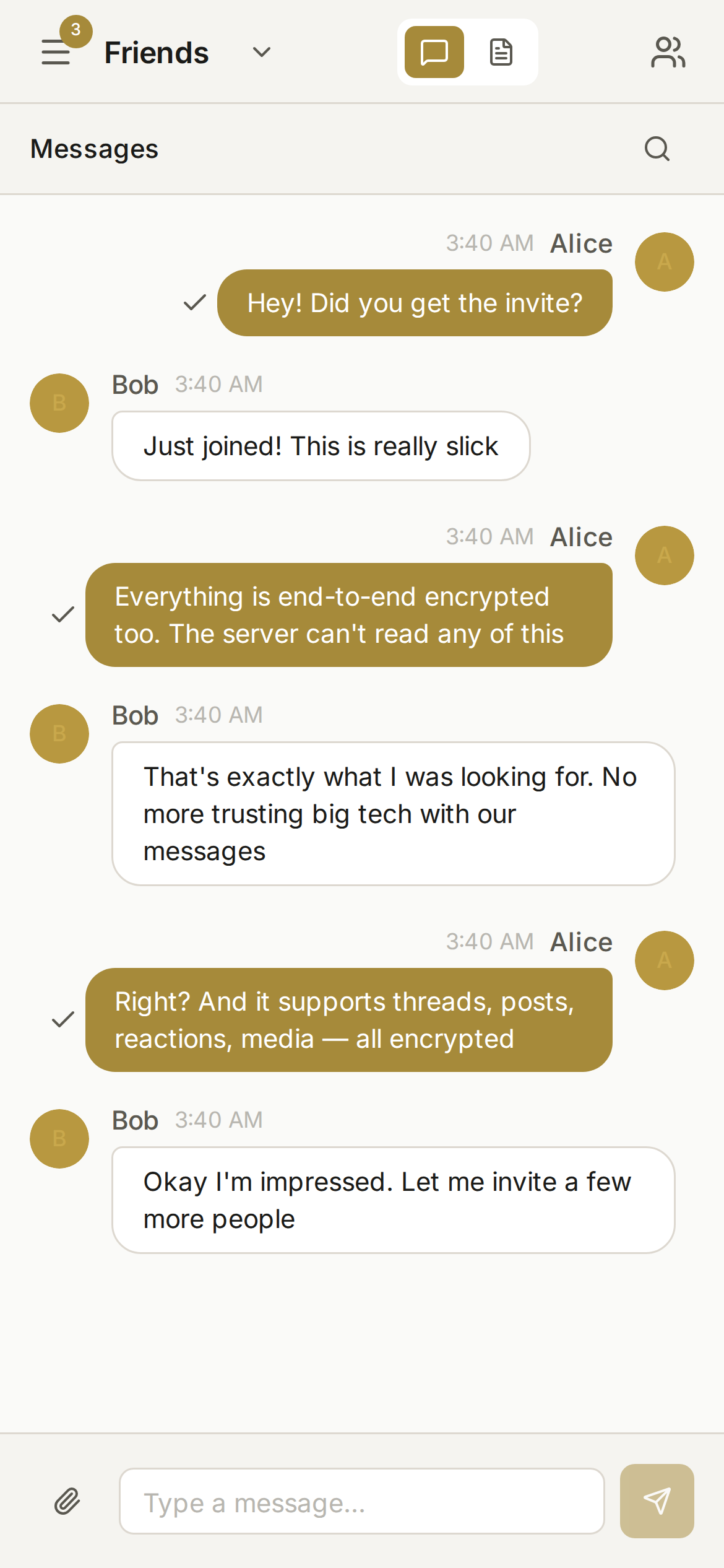Dueydo chat in light mode
