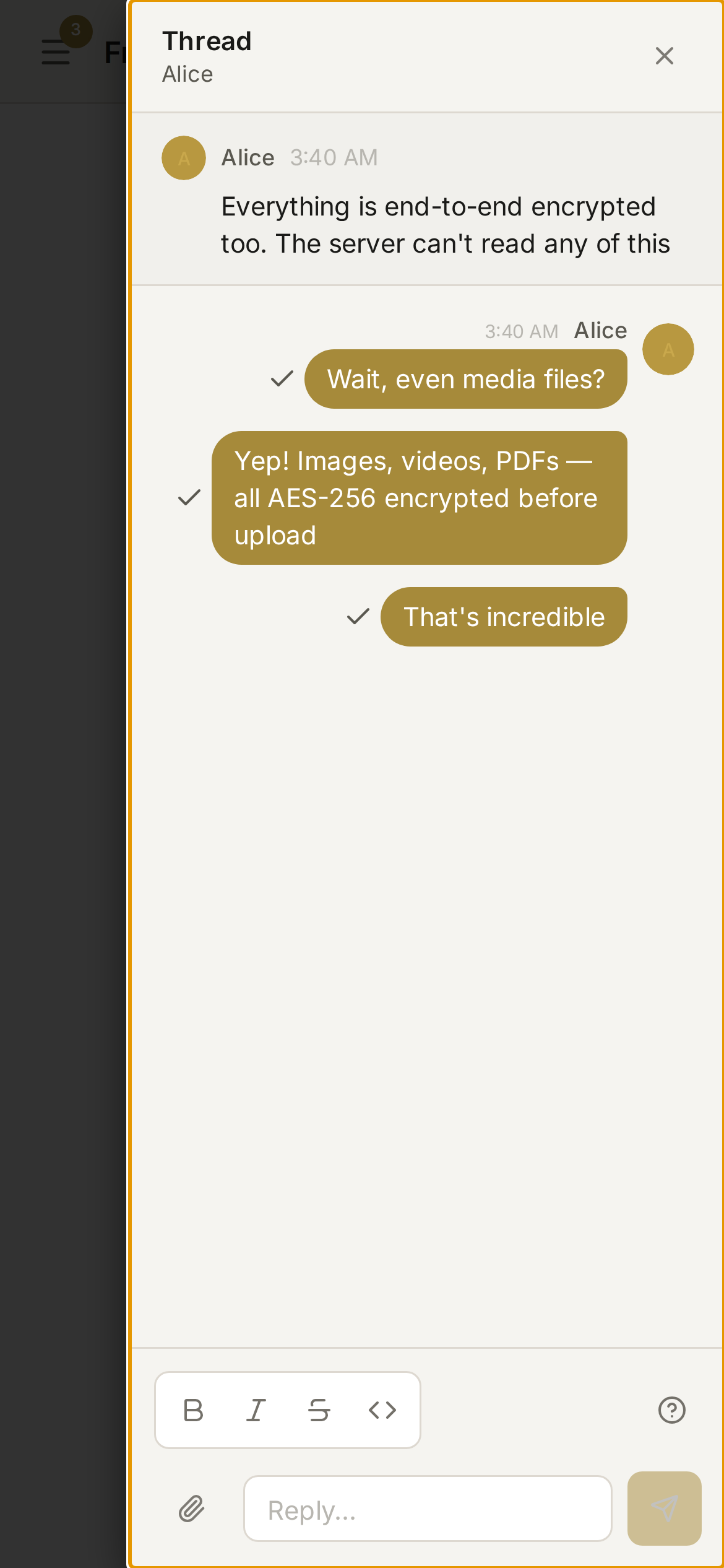 Dueydo thread in light mode